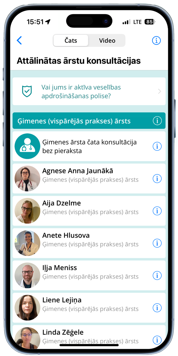 MyEmerg - Attālinātās ārstu konsultācijas video un čata veidā