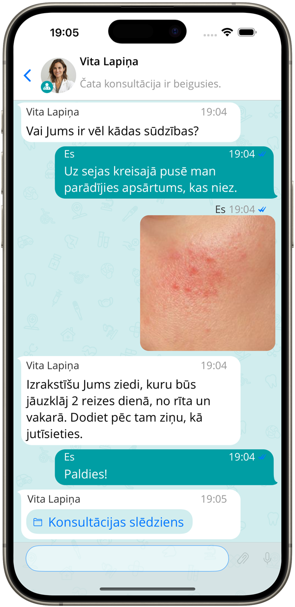 Attālināta ārsta konsultācija - čats